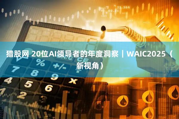 猎股网 20位AI领导者的年度洞察｜WAIC2025（新视角）